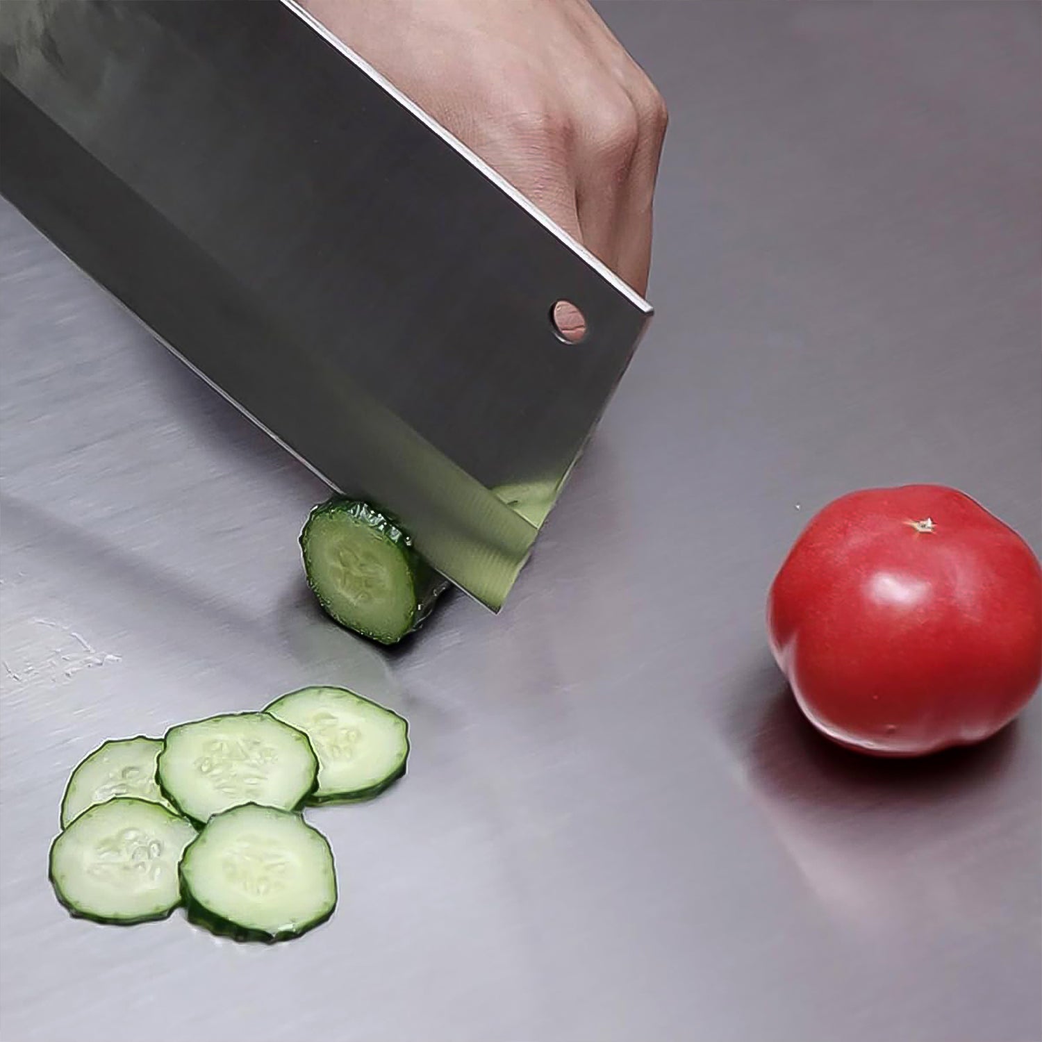 Premium Stainless Steel Anti-bacterial Chopping Board For Kitchen (1 Pc) Premium Stainless Steel Anti-bacterial Chopping Board For Kitchen (1 Pc)